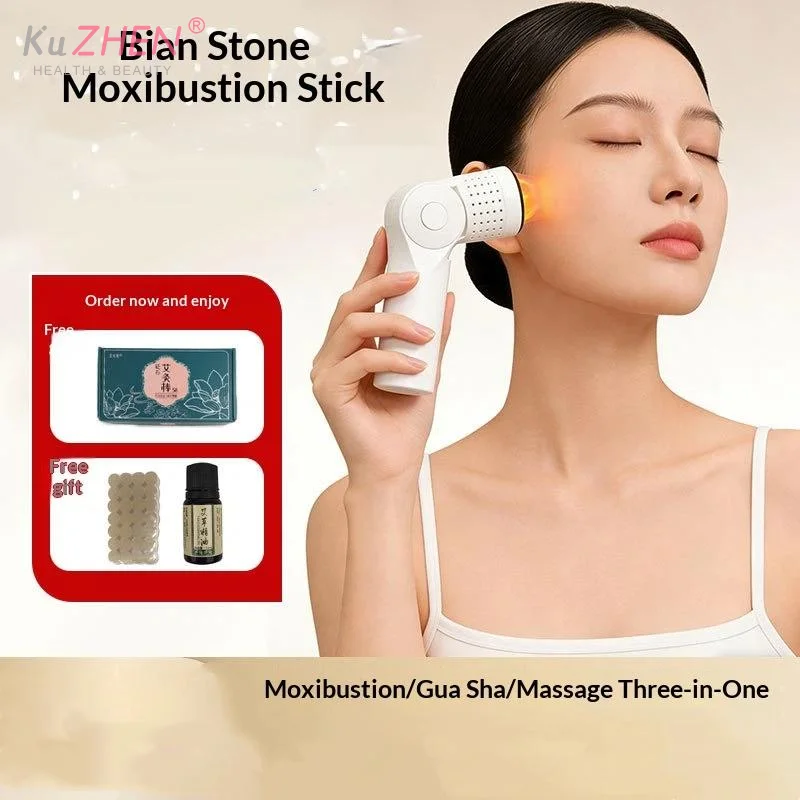 Guasha Massager Moxibustion Scraping Jar Rotatable Open Flame Warm Moxibustions Massager Handheld Spa Device Health Care