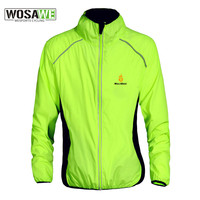 WOSAWE Reflective Water Repellent Cycling Jackets 6 Color Rain Clothing Bicycle Wear Windproof Windcoat MTB Bike Windbreaker