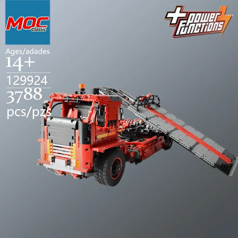 Specially Customized MOC 180° Rotating Flatbed Trailer Technic Building Block Model - Trendy Educational Toys, Casual Game Gifts