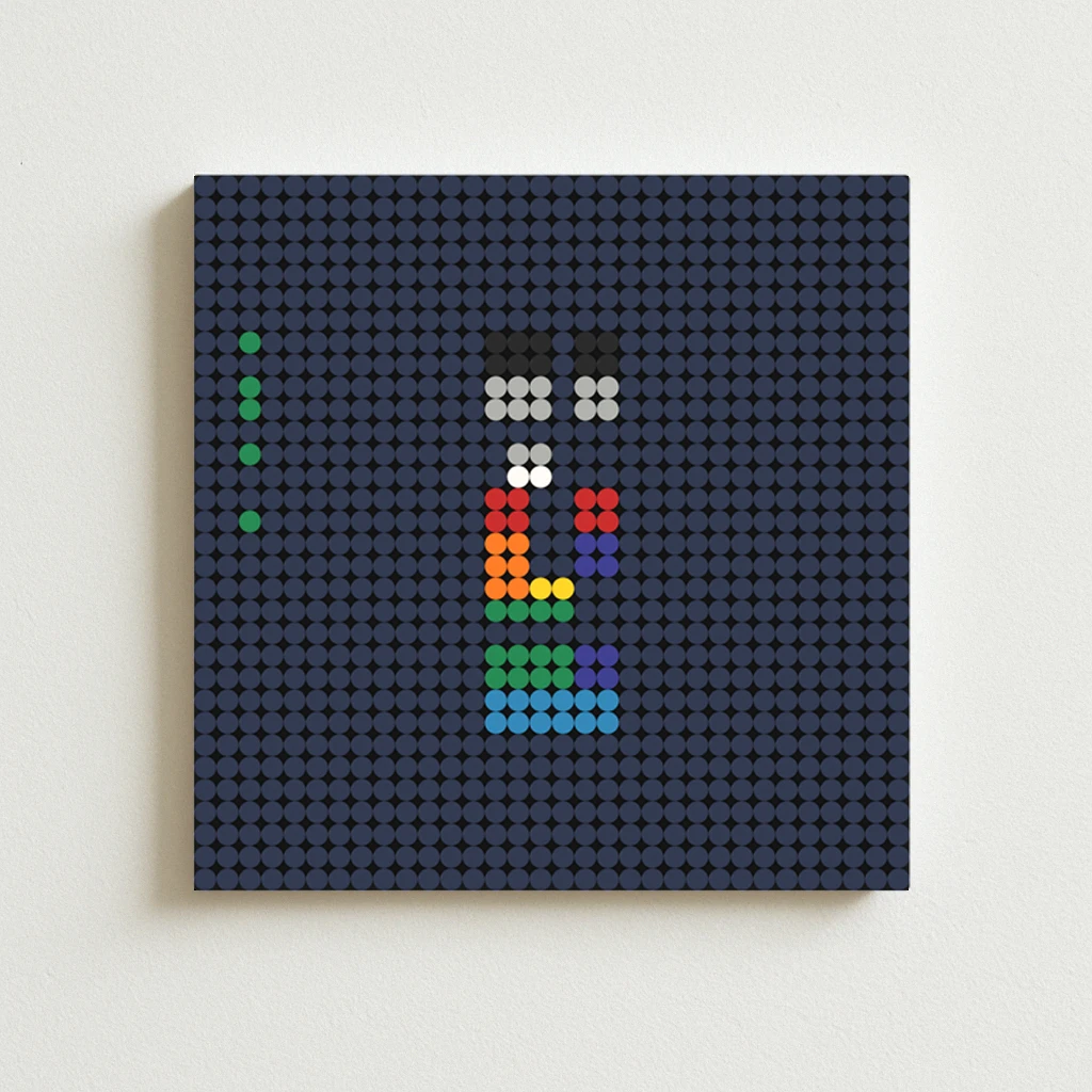 

Коллекция пиксель-арт конструкторов с обложками альбомов Coldplay X&Y: мерч брит-поп группы, альтернативный рок, декор для дома и стен, подарок