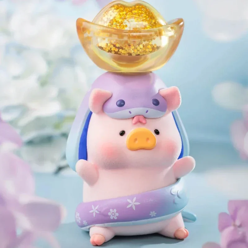 45 일 동안 사전 판매 Lulu Pig 뱀 시리즈 장난감의 해 행운을 빌어 요 Kawaii Anime Action Figure Surprise Dolls