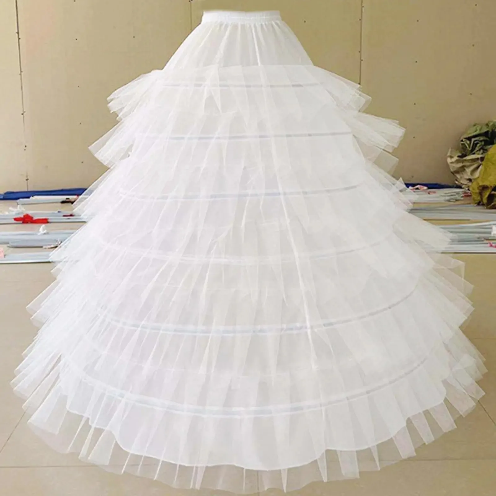 Bridal Wedding Petticoat Underskirt Ball Gown Crinoline Slip Underskirt Bridae Prom Dress Petticoats image 2