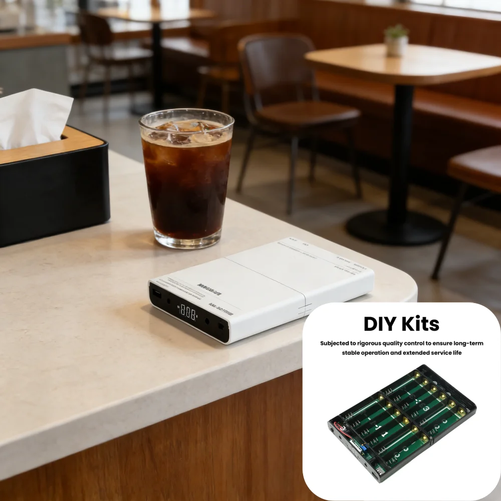 DIY 18650 UPS Power Bank Kit Solderless Plug-and-Play with Adjustable Voltage 12-24V for Router Modem NAS Backup Power