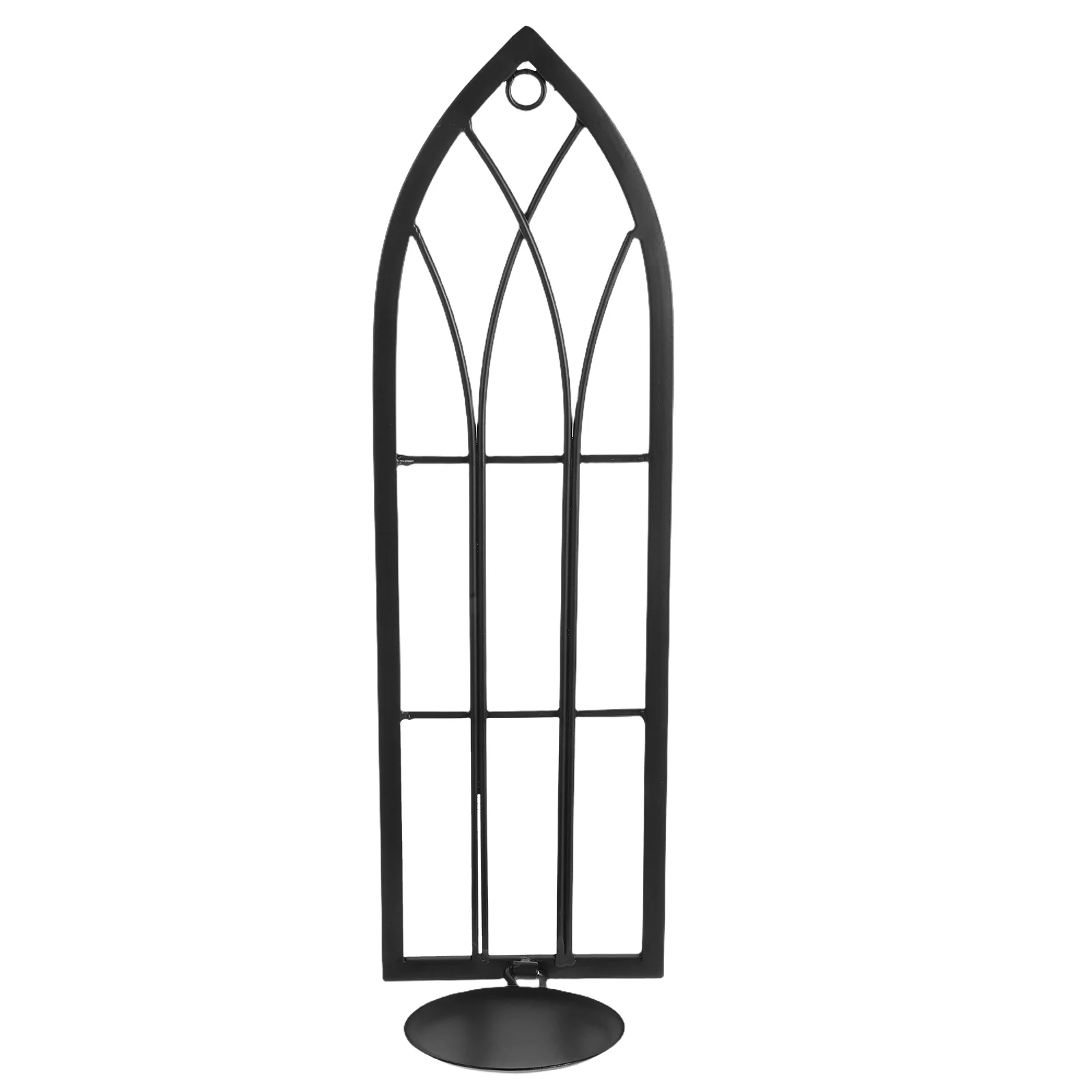 

Simple Iron Mounted Holder Home Decor Living Room Bedroom Easy Clean Romantic Atmosphere Hanging Candlestick Sconce Iron