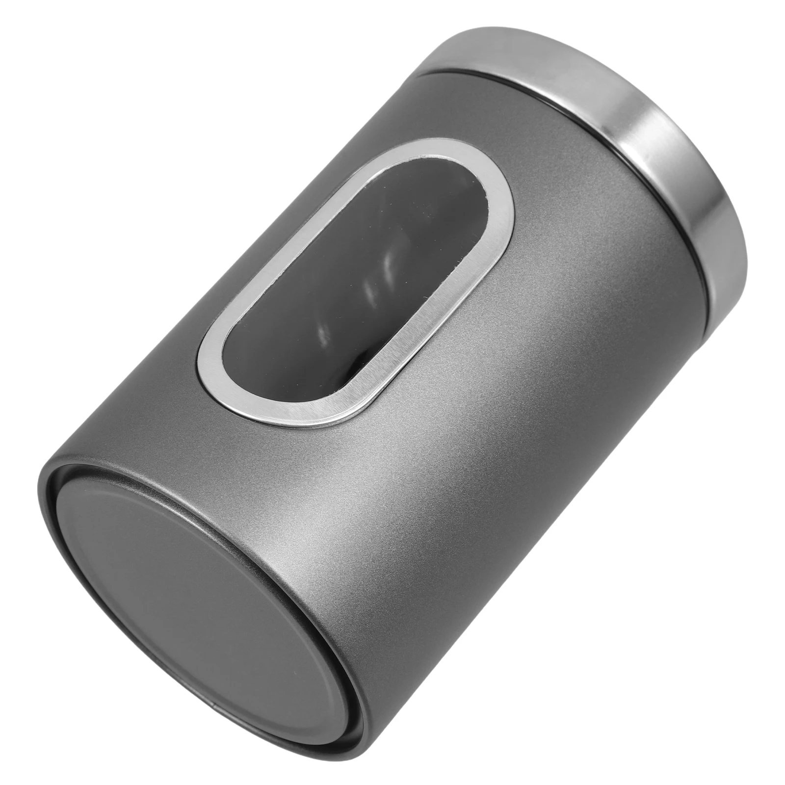 

Silver Gray Stainless Steel Canister Airtight Kitchen Storage Coffee Tea Sugar Flour Container with Clear Window Lid