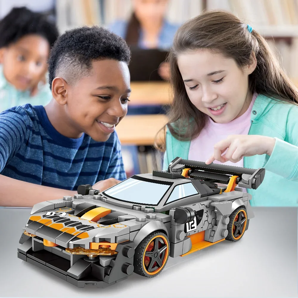 Speed Champion Car Senna Building set con vetrina, kit per auto modello Cool simulazione Cockpit Car Building Blocks, auto da corsa