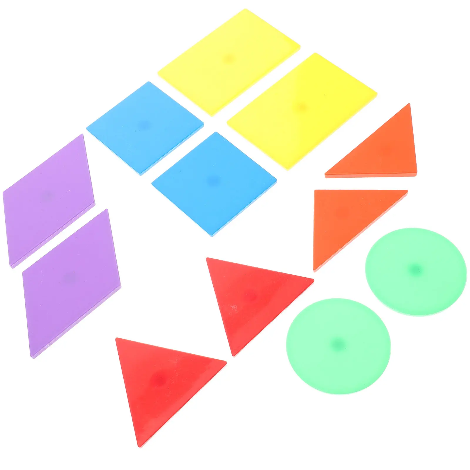 

12Pcs Magnetic Geometric Shapes Set for Children Preschool Math Learning Tool Colorful Plane Tiles Pattern Building Spatial