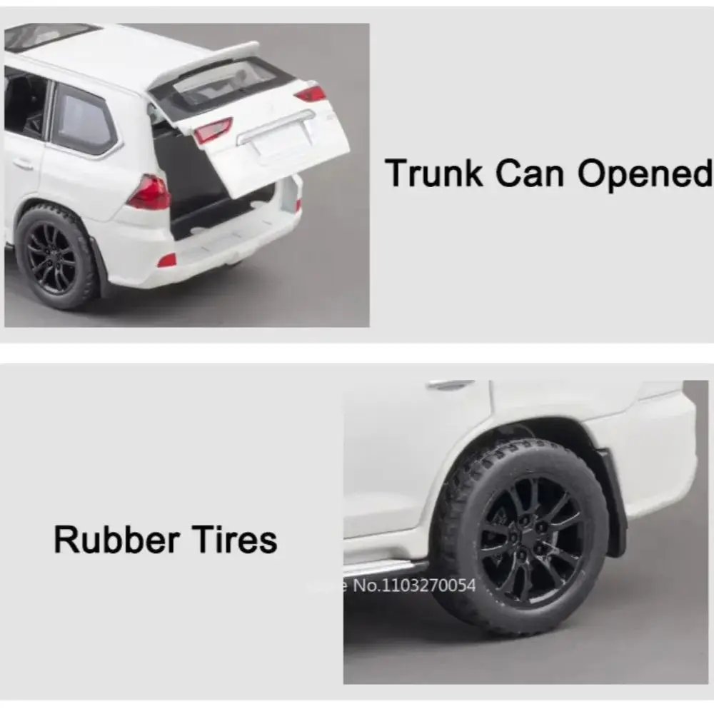 Modelo de juguete 1:32 LX570 LM300H, coche de aleación fundido a presión, 6 puertas, luz de sonido abierta, vehículos en miniatura para niños, amigos, regalos de vacaciones