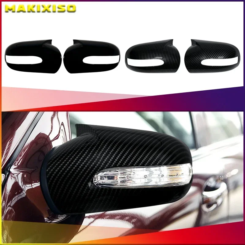 

Rearview Side Mirror Cover Wing Cap Exterior Door Rear View Trim For Mercedes-Benz E C-Class W211 W203 2001-2007 LHD
