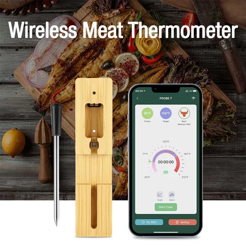 Smart Kitchen Digital Thermometer Bluetooth WIFI With APP Probe Cooking BBQ Barbecue Meat Culinary Grill Food Tools Gadgets