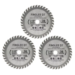 FINGLEE 80mm 3-1/8‘’ TCT Woodworking Mini Circular Saw Blade Acrylic Plastic Cutting Disc General Purpose for Wood