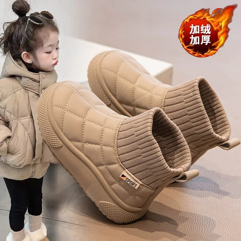 Baby Winter Boots Winter Fashion Ankle Shoes Unisex Kids Snow Boots Waterproof Baby Boys Girls Casual Plush Warm Toddler Shoes