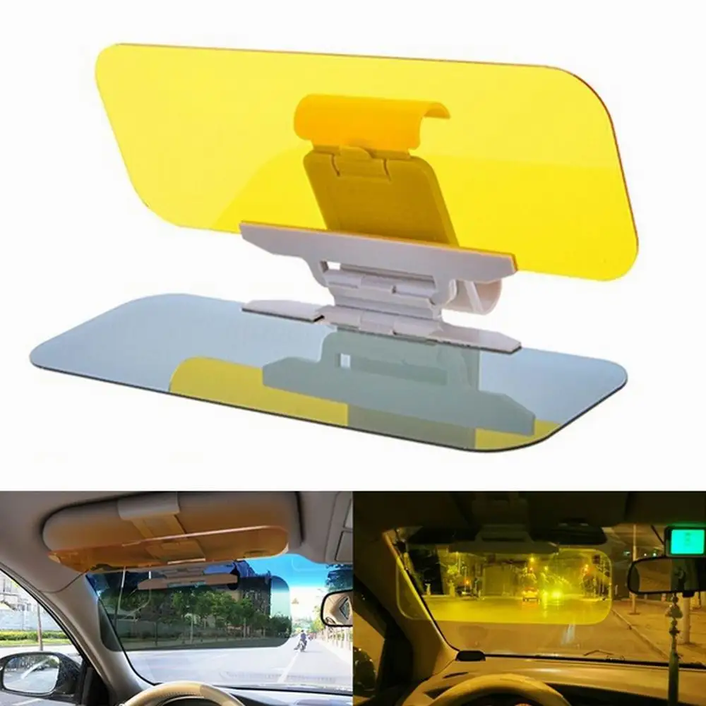 Car Sun Visor HD Car Anti-Glare Dazzling Goggle Day Night Vision Driving Mirror UV Fold Flip Down HD Clear View Visor