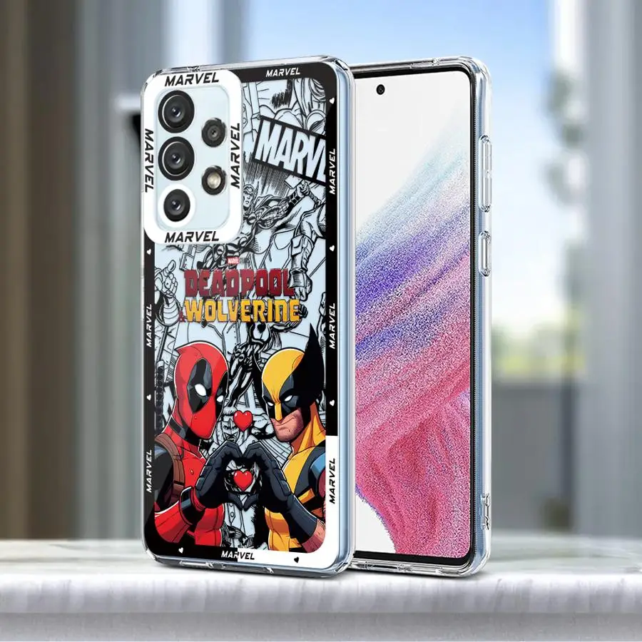Marvel Deadpool And Wolverine Cartoon Phone Case for Samsung Galaxy A14 A13 A15 A23 4G A34 A33 A53 A25 A24 A73 A35 A55 5G Cover image 6