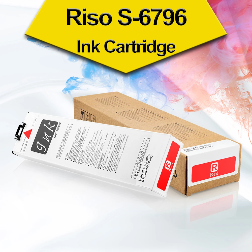 

Ink Cartridge S-6796 Red For Riso Comcolor 2150 Compatible Ink Pack 1000ml Good Refill