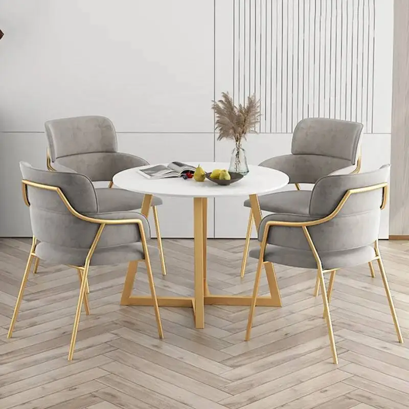 Sillas de comedor nórdicas individuales para escritorio, sala de estar, silla de comedor de lujo para exteriores, Chaise Salle A Manger, muebles ZY50CY