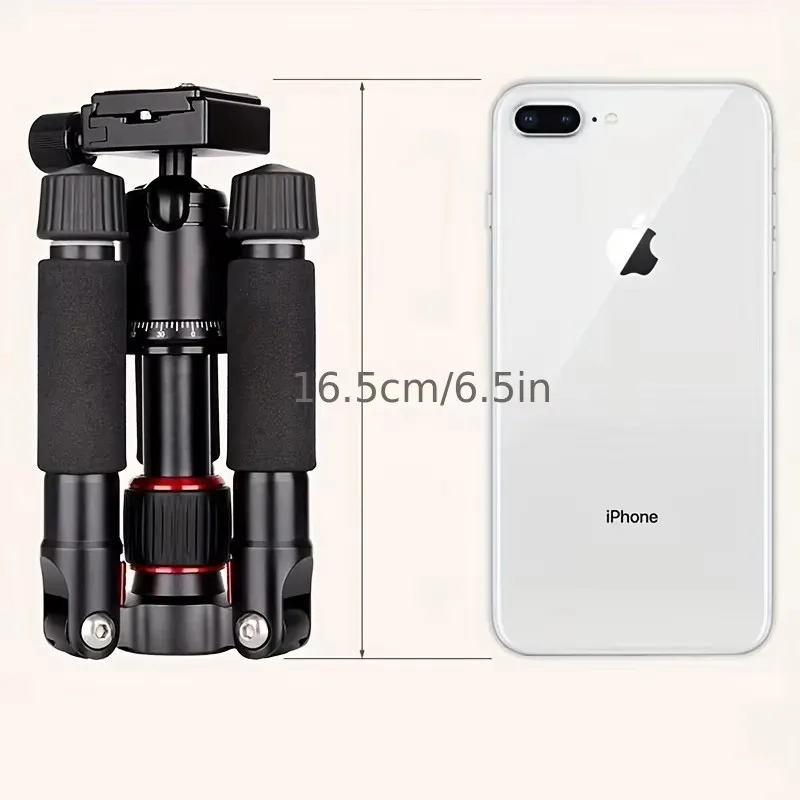 Tripé portátil, suporte de viagem leve, mini tripé de vídeo de mesa com cabeça esférica de 360 graus, adequado para sapatos de viagem ao ar livre