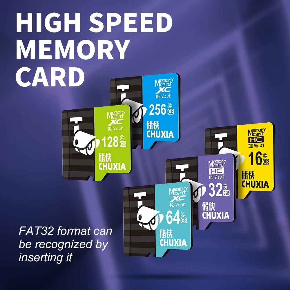 10PCS Flash Memory Cards -32GB,64GB,128GB,256GB Digital Device Flash Memory Cards, High-Speed Storage Video Cards, Free Delivery