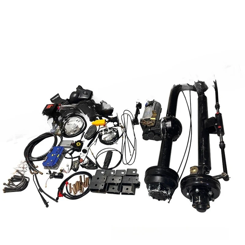 

Heavy-duty 3-5 ton electric vehicle load front axle rear axle assembly, five-hole and six-hole fully suspended electric vehicle