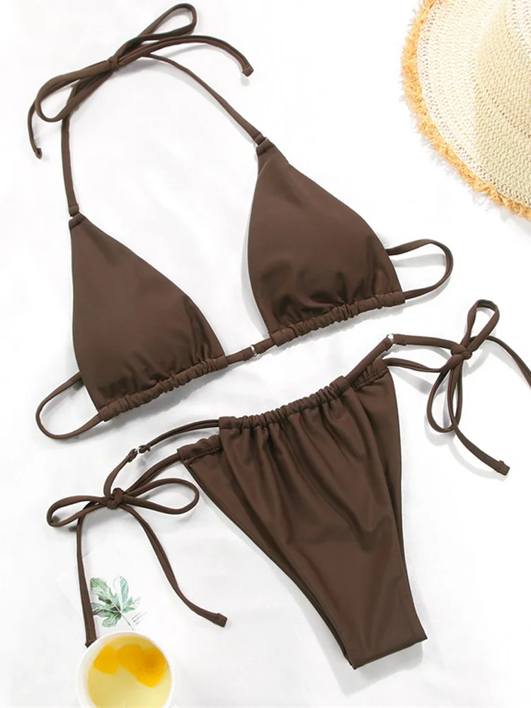 Summer 2024 Bikini Luxury Swimwear Women Biquini Folds Bikini Set Bathing Suit Women Swimsuit High Grade Champagne Bikinis Beach