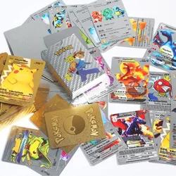 55PCS Original Pokemon Cards English Spanish German French Pokemon Card Anime Deck Box Pikachu Colorful Tables Games Kids Toys