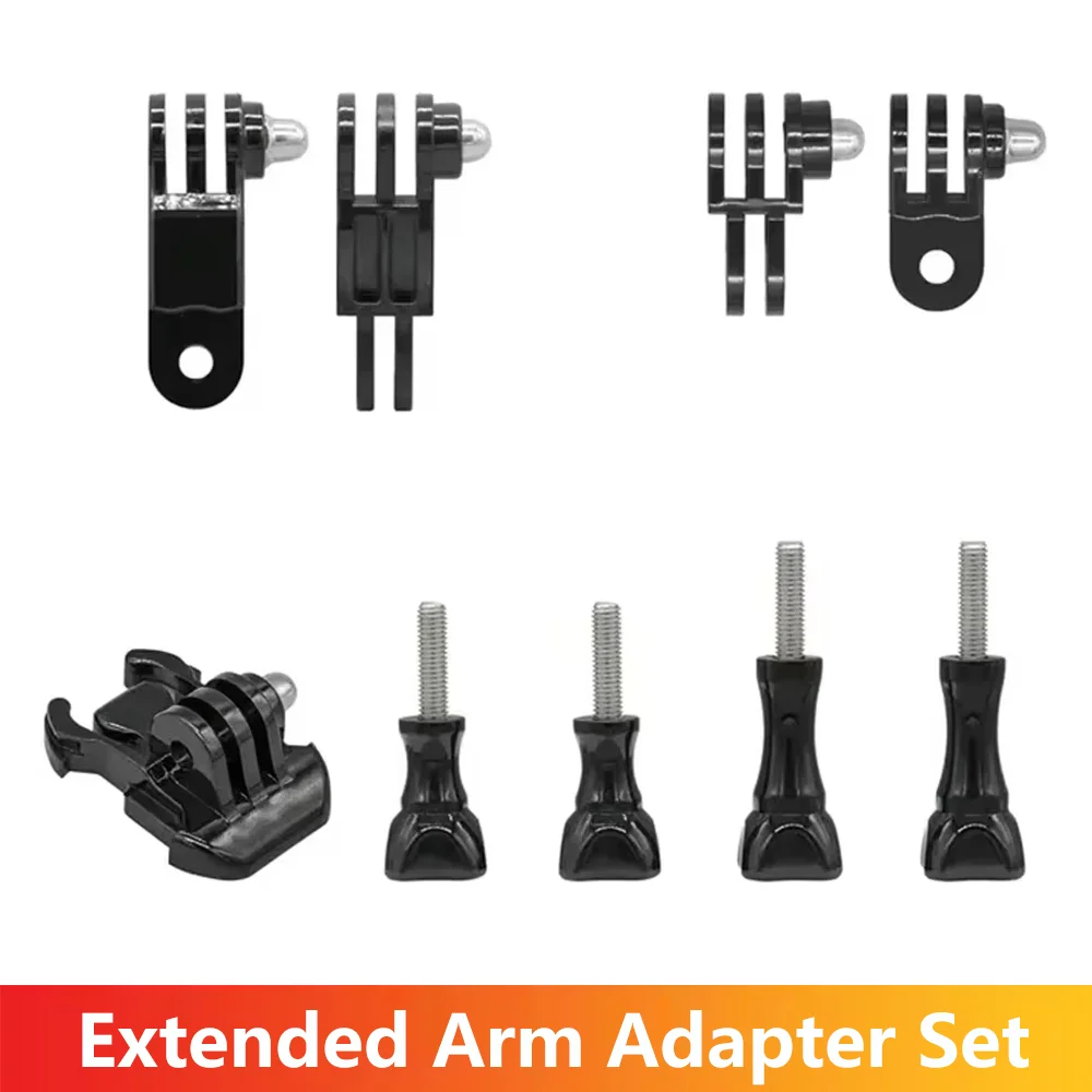 Adaptador de brazo pivotante extendido, tornillo de Base de montaje para GoPro Hero 13 12 11 10 9 Insta360 SJCAM DJI Osmo, juego de accesorios para Cámara de Acción