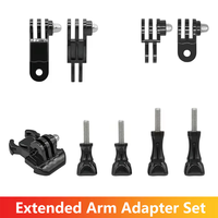 Extended Pivot Arm Adapter Mount Base Screw For GoPro Hero 13 12 11 10 9 Insta360 SJCAM DJI Osmo Action Camera Accessories Set