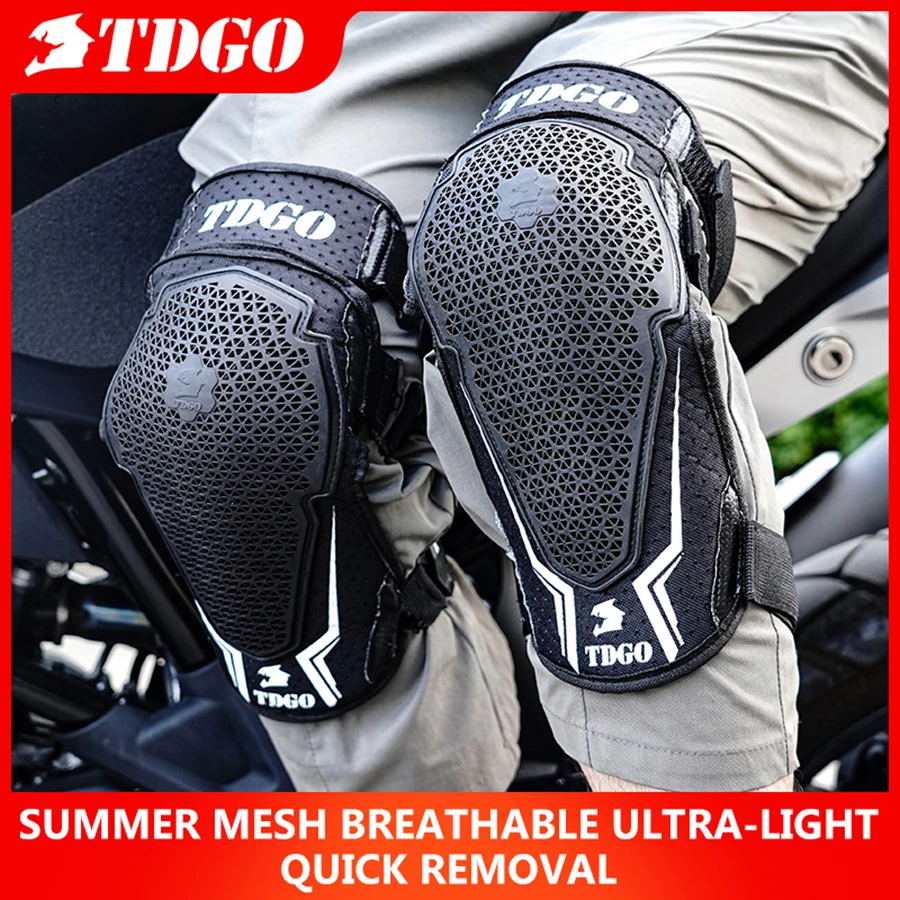 Summer Motorcycle Riding Breathable Knee Pads Guards Lightweight  Bike Racing Brace Mesh Protective Adjustable Cycling Accessory