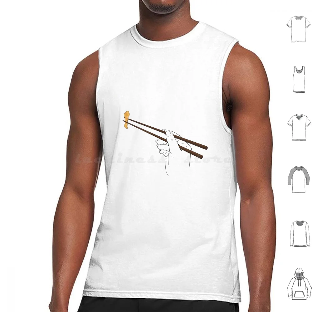 With Chopsticks Tank Tops Print Cotton Flamin Hot Cheese Snack Chopsticks Meme Trendy