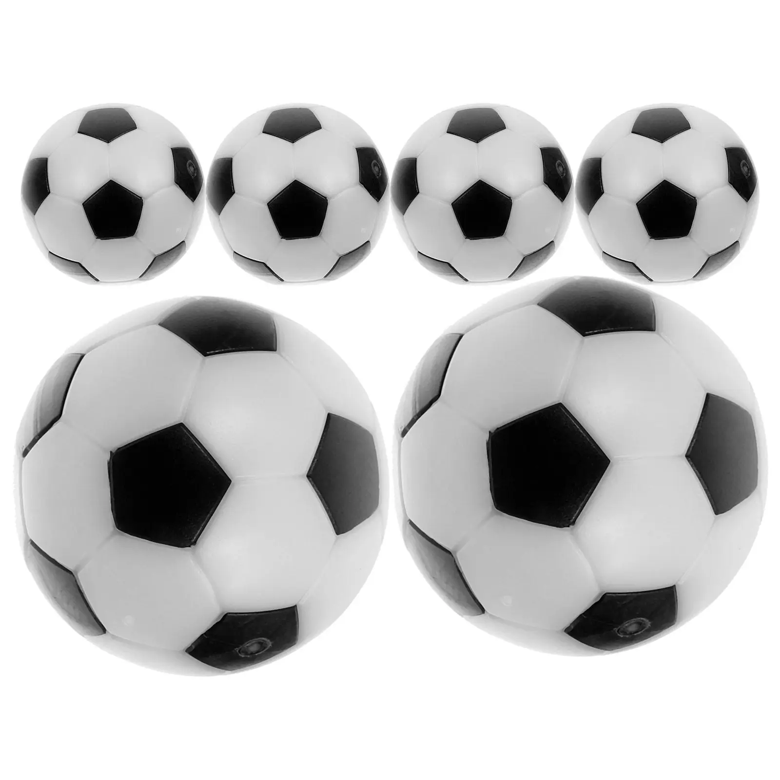 

6Pcs 32Mm Mini Table Football Balls Black White Small Football Balls for Striker Barcelona Roma Tables Under 135Cm