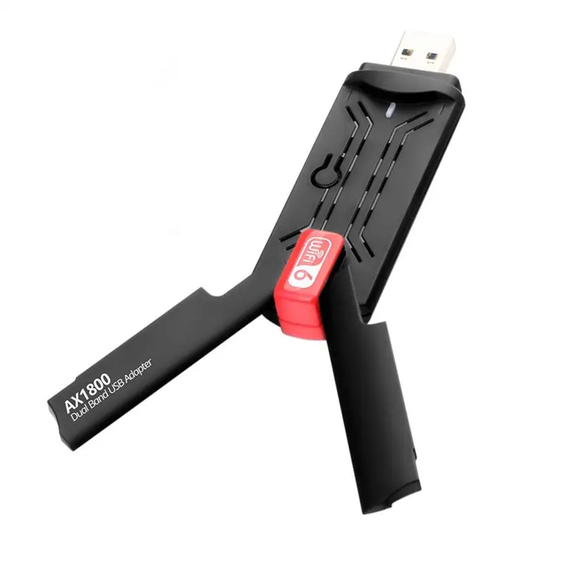 

A01E-1800 Мбит/с Wi-Fi 6 USB 3.0 адаптер 2.4G 5.8G Wi-Fi 6 донгл сетевая карта черная, поддержка Windows 7 10 11 для ПК