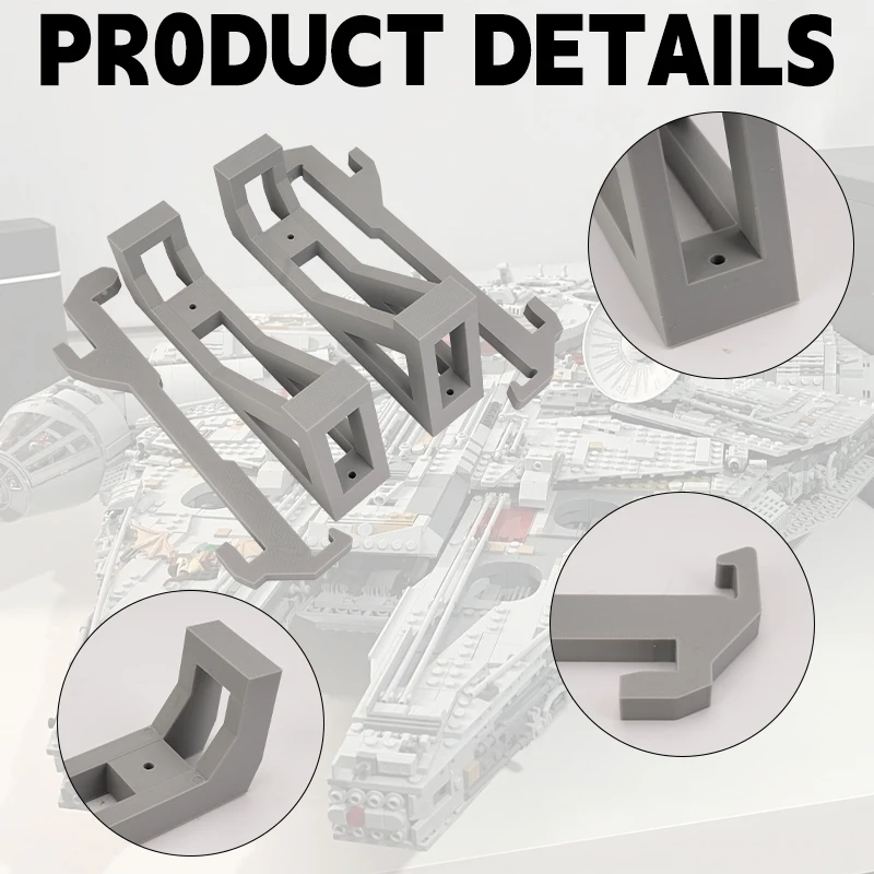 DIY Bloco de Construção Suporte de Exibição de Parede Suporte de Montagem em Parede para Lego UCS Millennium Falcon 75192