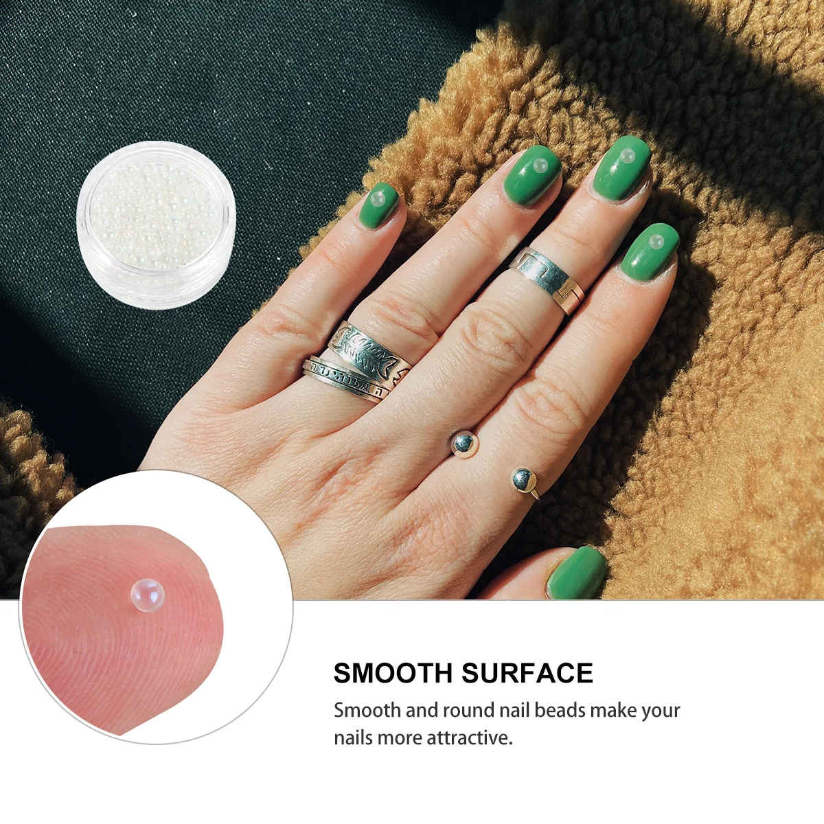

1 Box Unique Design Chameleon Beads Durable Lightweight DIY Nail Art Micro Bead Supplies Home Store Crystal Manicure Decor