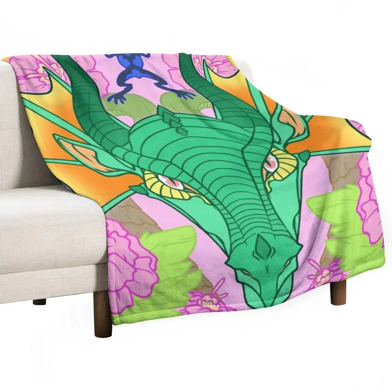 RainWing Face Throw Blanket Bed linens Custom Sofa Throw Decorative Sofas Blankets