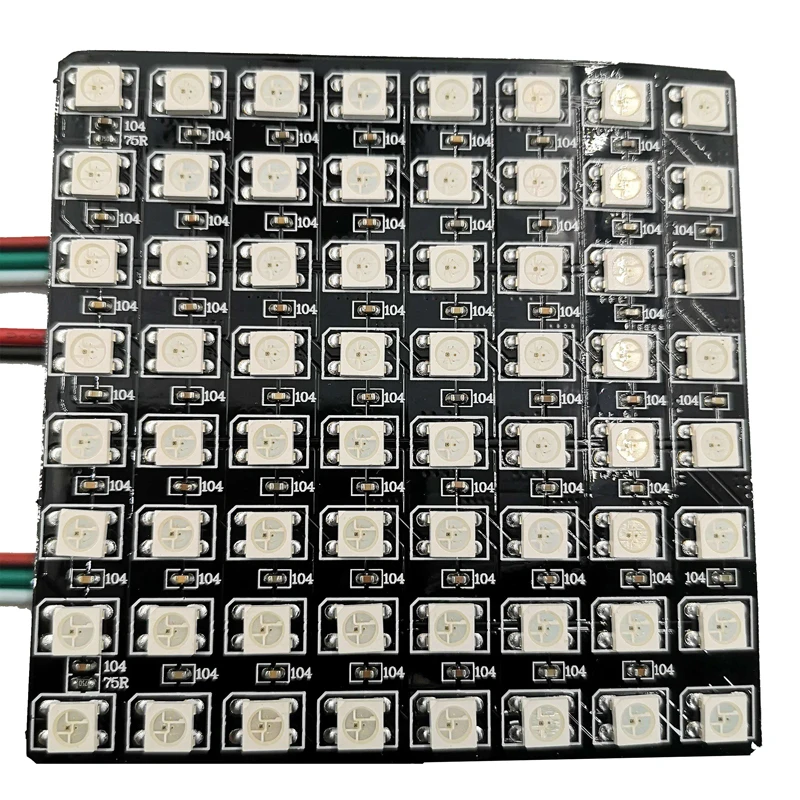 8x8 16x16 8x32 Pixels SK6812 WS2812B RGB Matrix Individually Addressable Digital Flexible LED Panel Pixels Screen DC5V