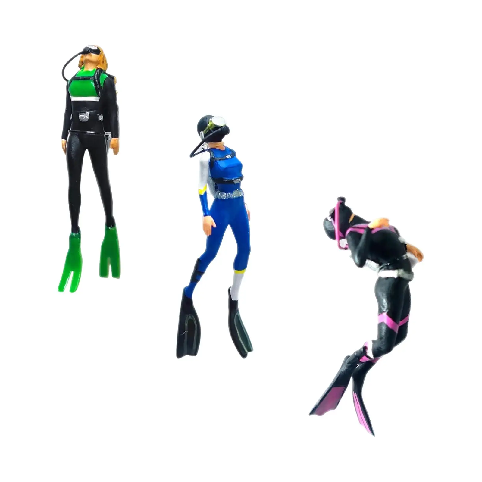 1/64 Modello di immersione Figura Collezione di tavoli con sabbia Realistica per oggetti di scena fotografici, statuetta da immersione per la decorazione del tavolo con sabbia Micro