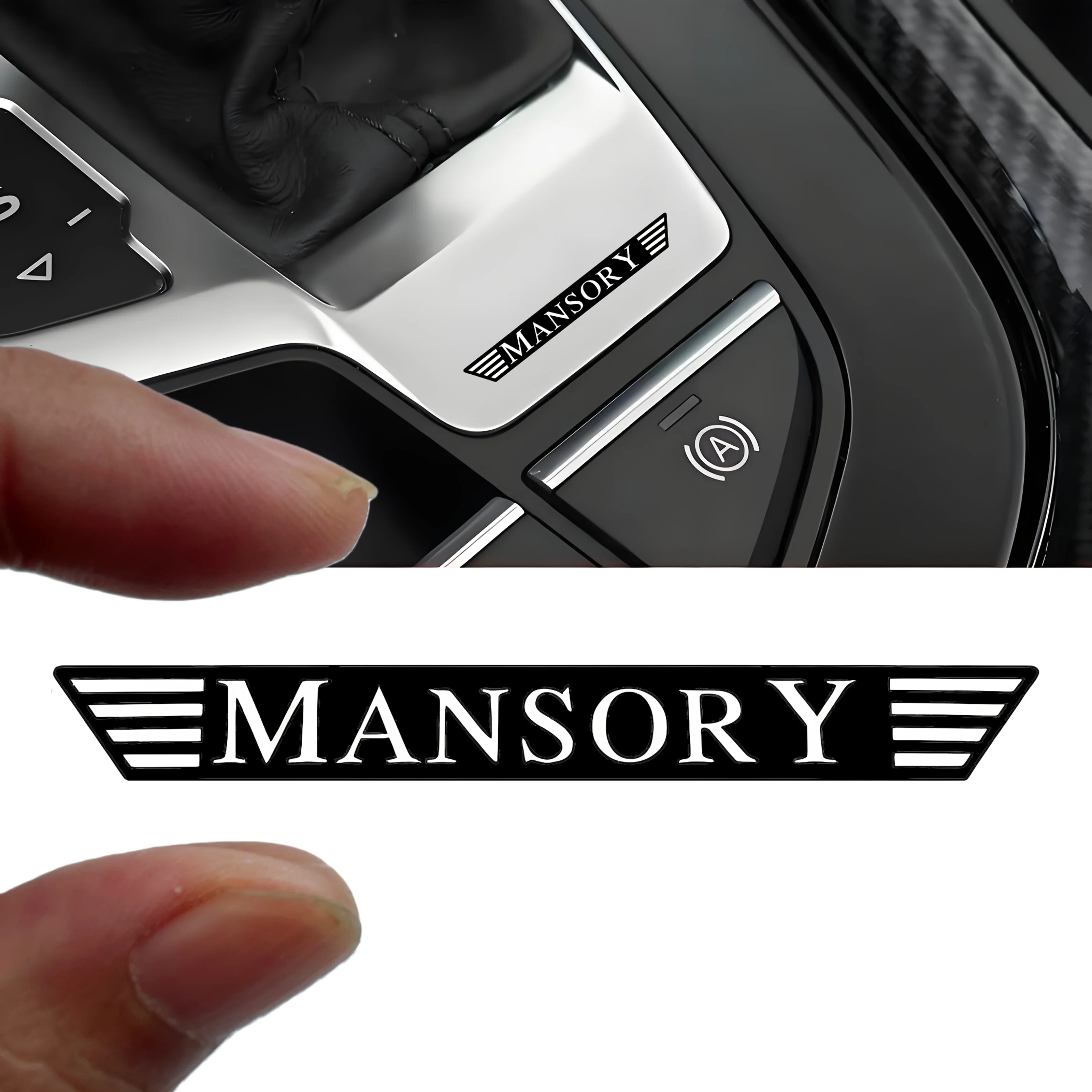 2 قطعة Autocollants Mansory pour Voiture-Emblemes de Marque Automobile en PVC Durable pour VEHicules Universels #1