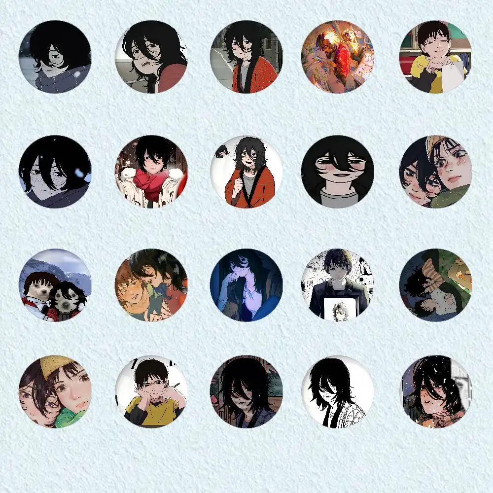 Anime L-LookBacks Abzeichen Mode Neuer Hip-Hop Vielseitiger Runder Metall-Pin Cartoon-Anstecker Geschenk Großhandel