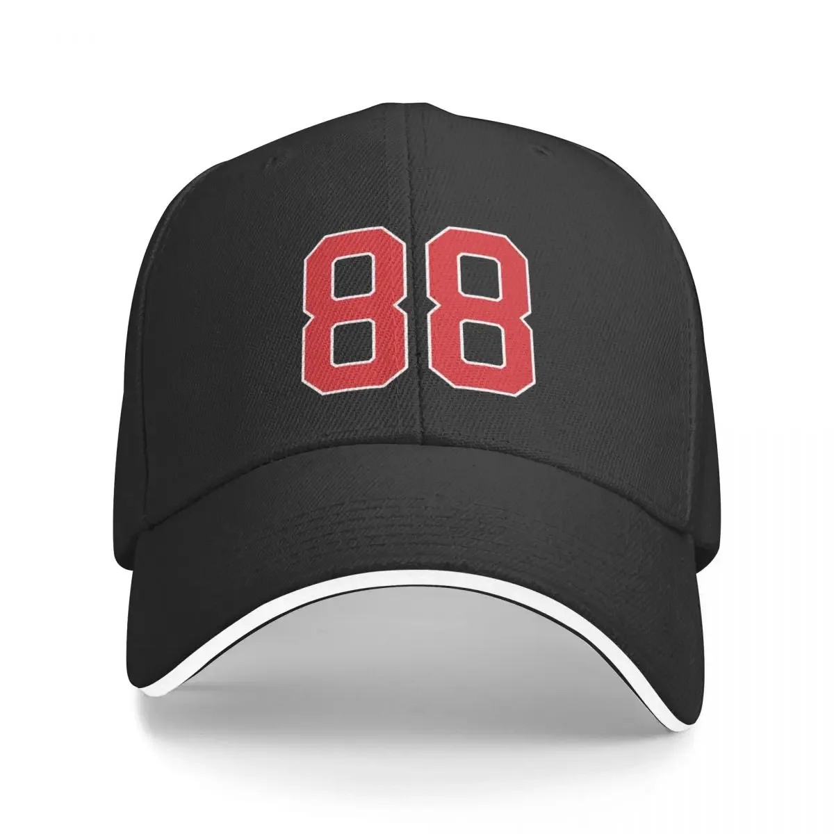 Sports Number 88, red black color lucky sport eighty eight Baseball Cap Golf Wear Brand Man cap derby hat Men's Luxury Women's