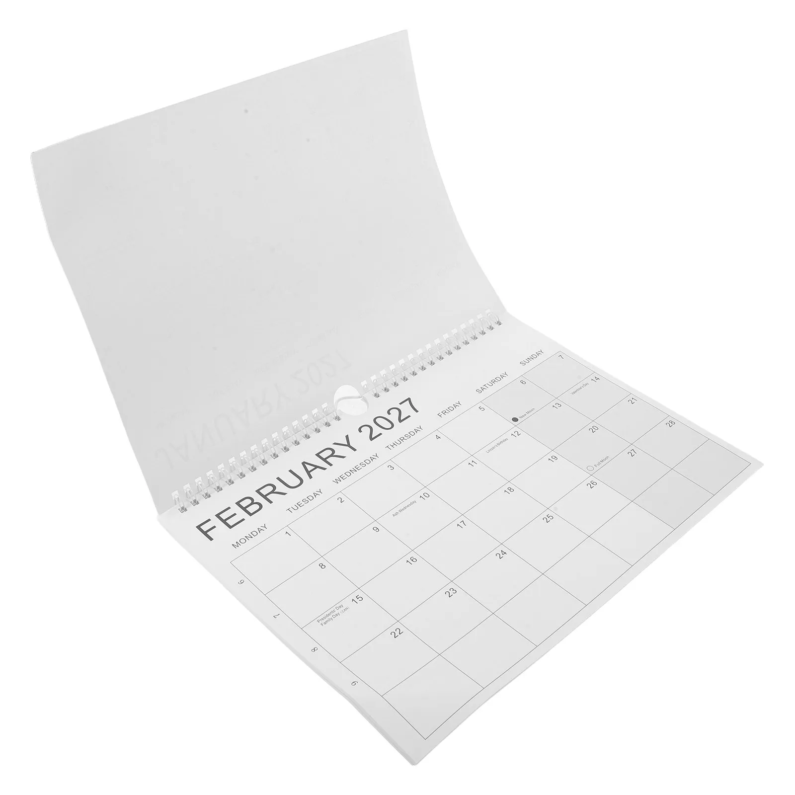 2027-2028 Wall Calendar Portable Landscape Monthly Tear-Off Planner January to June Two Year Edition Family Office School