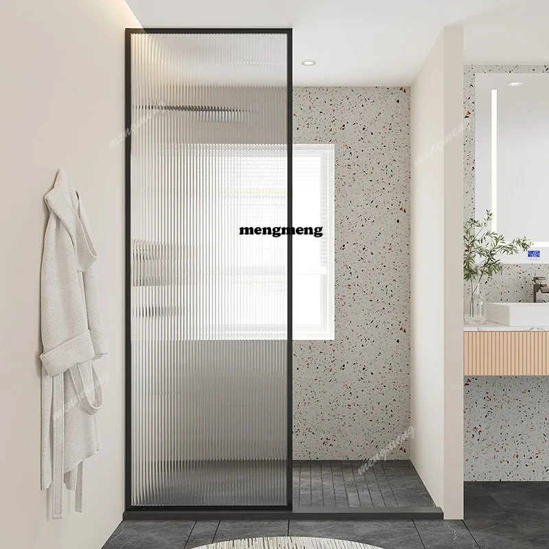 Shower room semi-partition wet and dry separation bathroom screen frameless shower room