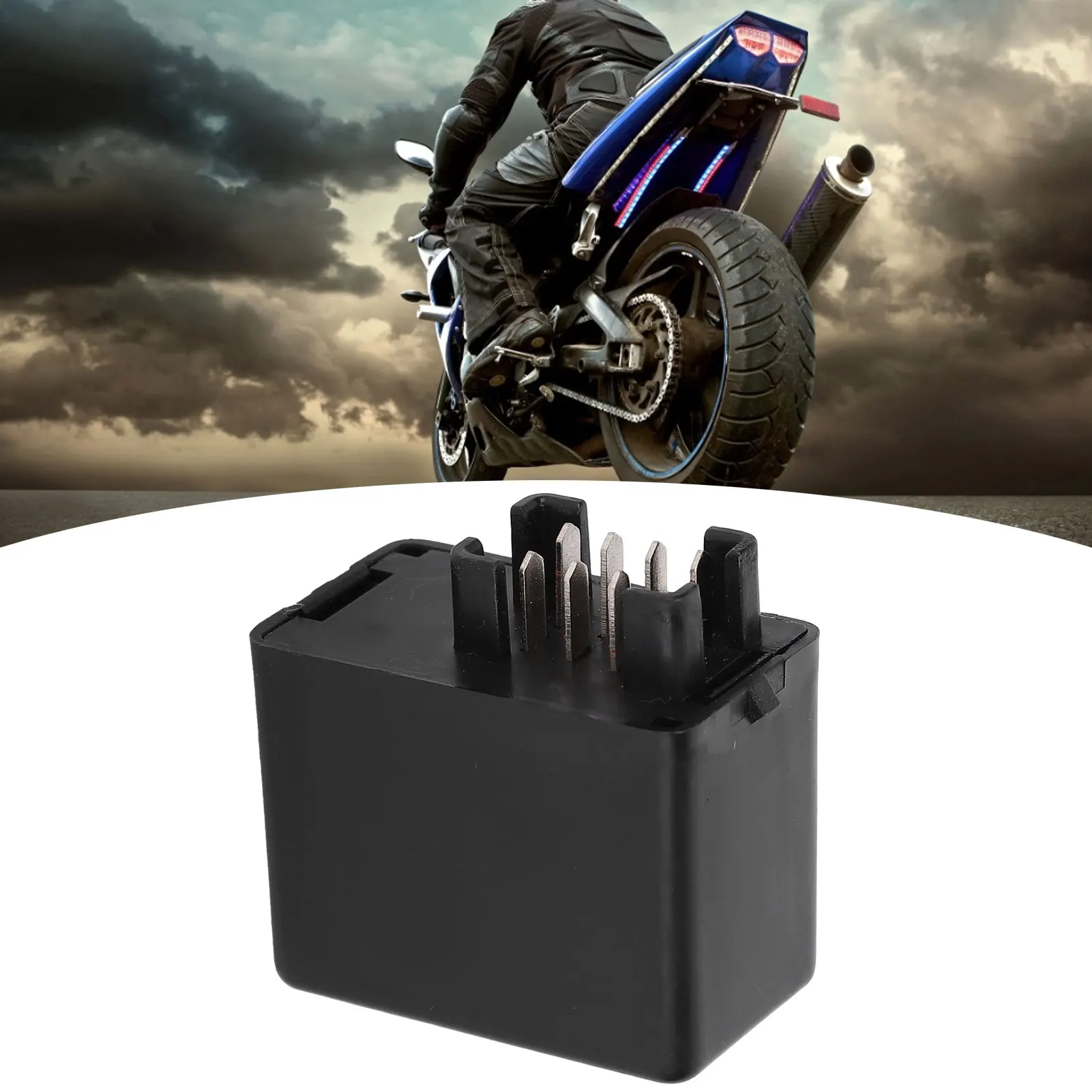 

Normally Open Flash Relay Flash Controller 7 Pin Normally Open Flasher Relay 12VDC for Motorcycle Turn Signal Flash Controller