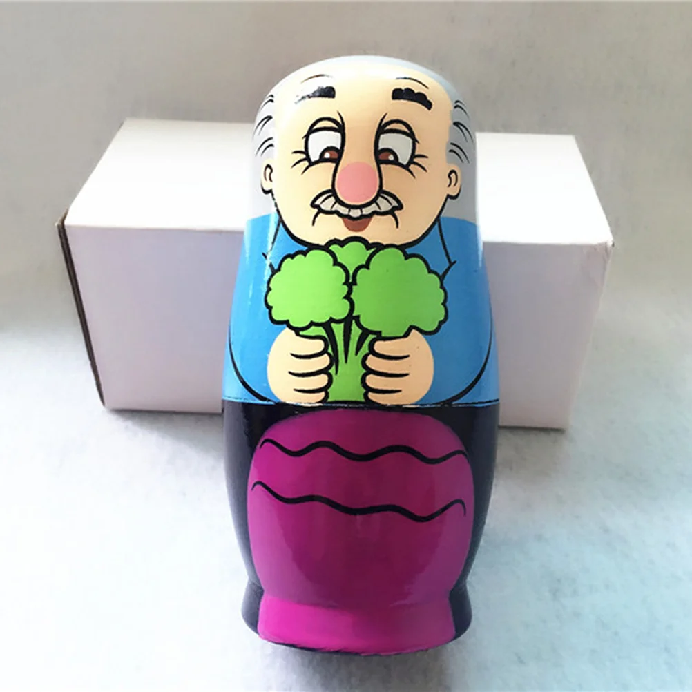 6 stuks mooie handgemaakte houten Rusland nestpoppen cadeau Russische nestelen wenspoppen cartoon Matryoshka speelgoed