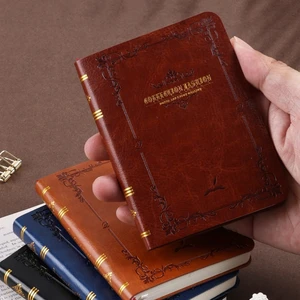 دفتر ملاحظات مطبوع من الذهب عتيق ، غلاف صلب لطيف محمول بجيب مدمج ، كتاب ملاحظات من جلد البولي يوريثان ، مستلزمات مدرسية ساخنة ، يوميات مكتبية ، A6A7 أعلى 8 مبيعات لدفتر ملاحظات هنتاي - رقم 5