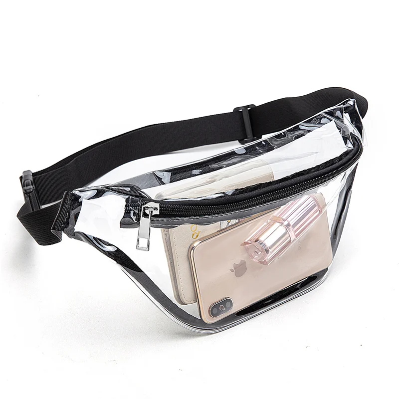 Clear Fanny Pack Clear Bags for Womem Man Sports Waist Pack Stadium Approved Waist Pack Bag Waterproof Zipper Clear Fanny Pack