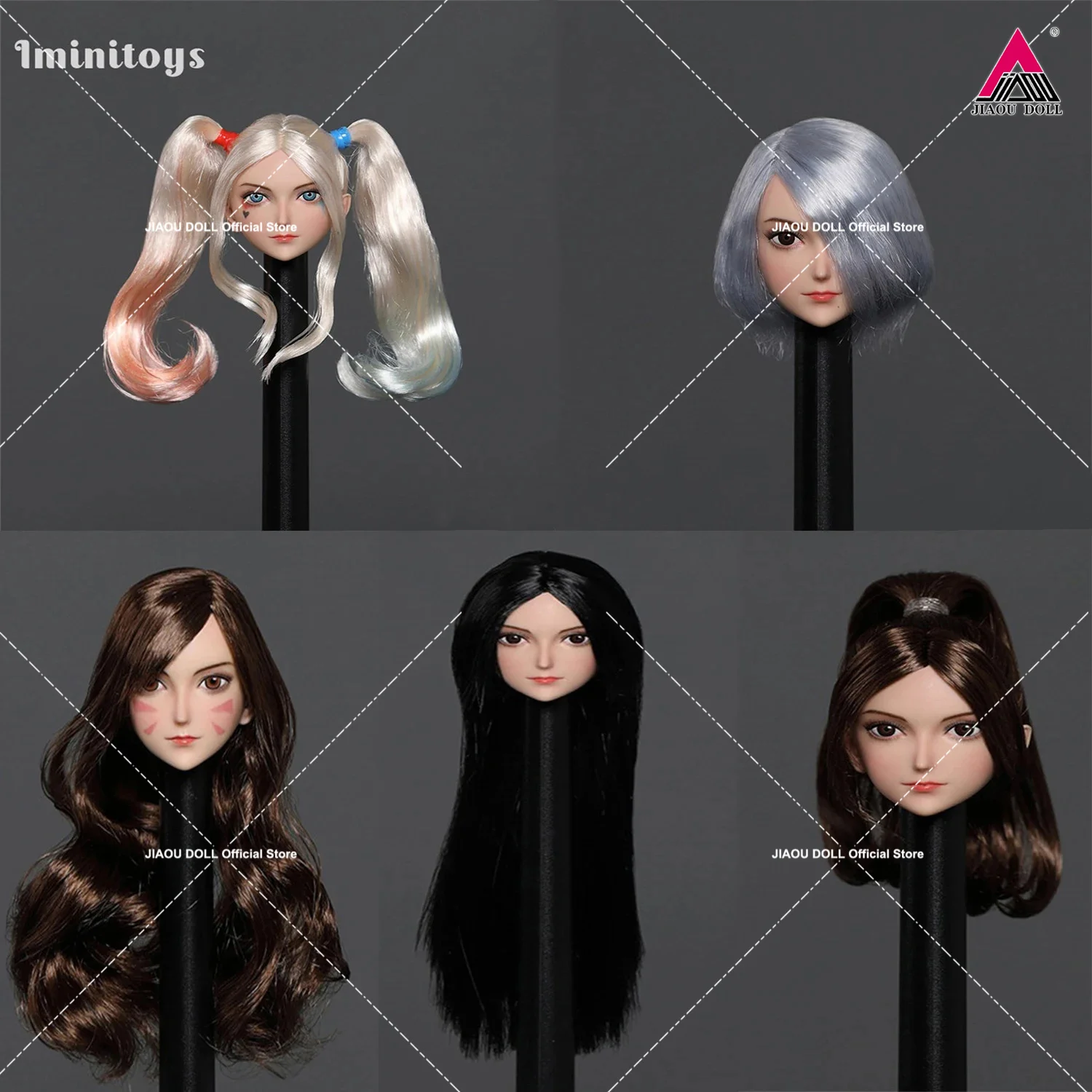 

In Stock Iminitoys 1/6 M002 Anime Girl NieR 2B Girl Head Sculpt Carving Model Fit 12" Female TBL Pale Skin Action Figure Body