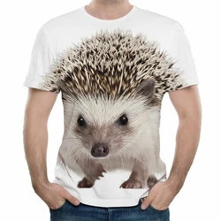 Funny Cute Hedgehog T-Shirts 3D Print Streetwear Men Women Casual Fashion Oversized Short Sleeve T Shirt Kids Tees Tops Clothing