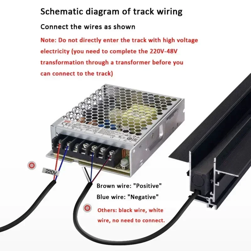 

Modern Magnetic Pendant Lamp DC48V for Dining Room - Hanging Light Indoor Track ing System without Main Series