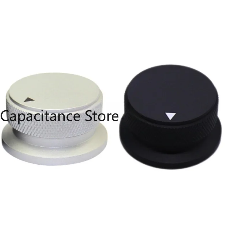 

5PCS High-grade all-aluminum knurled cap knob 38*20MM inner hole 6MM solid for audio volume adjustment.