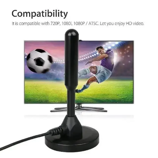 TV Antenna Protable Indoor 4K Digital TV Antenna Indoor Indoor Outdoor Ultra HD Indoor Amplified Antenna Magnetic Base 200 Miles view 3